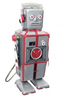 Cyborg of Yore Retro Robot Tin Toy
