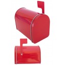 Red Metal Mailbox Toy Miniature with Flag