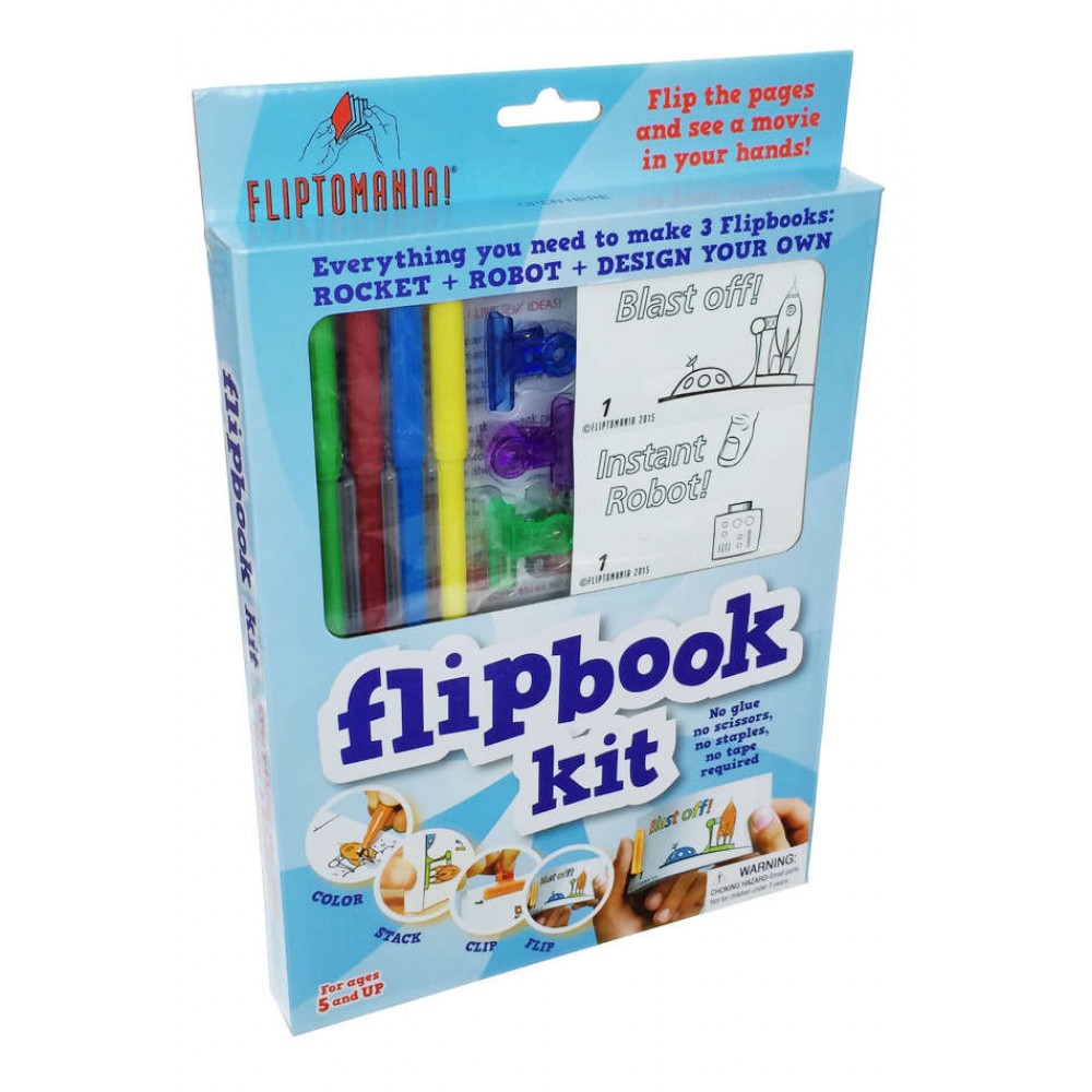 Fliptomania Flipbook Kit - Rocket & Robot