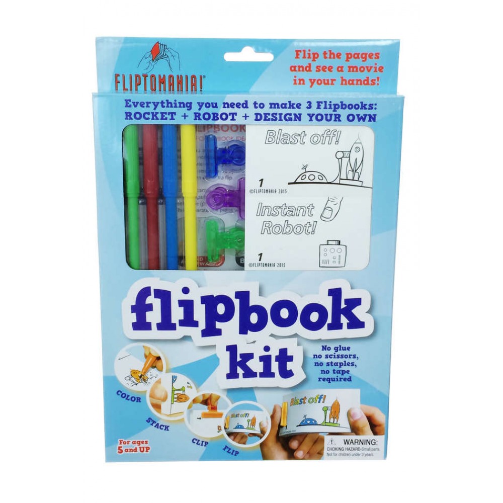  Fliptomania Make Your Own Flipbook Kit: Basketball and Soccer -  Paper Stop Motion Animation Kit : Creative Flip Book Kit for Kids 6-12 and  Creative Animation Artists : Toys & Games