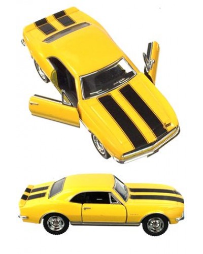 Chevy Camaro 1967 Z28 Yellow Toy Car