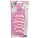 Peach Fuzz Feminine Moustaches Set of 6