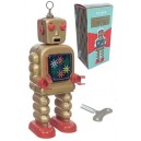High Wheel Robot Gold Tin Toy Special