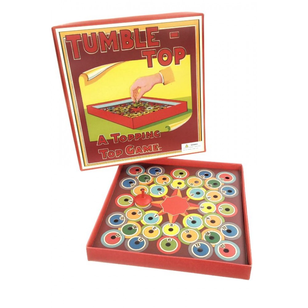 Tumble Top English Wooden Top Game : UK Traditional Toy