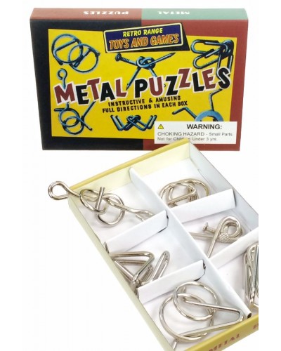 Metal Puzzles Set of 6 Vintage 1960