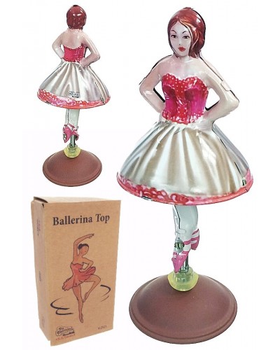 Bella Ballerina Spinning Tin Toy Top