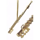 Golden Flute Metal Ornament