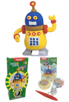 Super Dough Robot Windup Art Kit Yellow