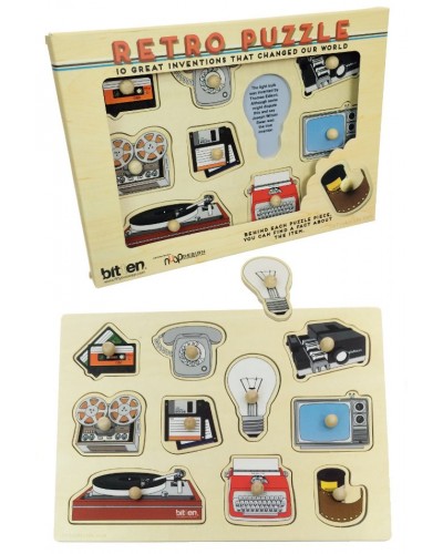 Retro Inventions Puzzle Vintage Set of 10