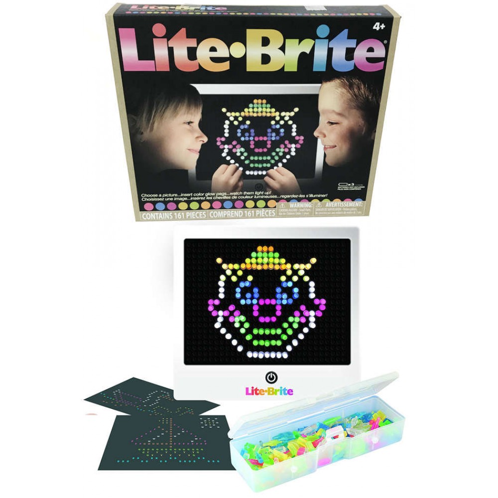 Lite Brite - 1967 - 25+ Unpunched Sheets - 200+ Pegs - Working - Very