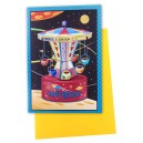 Space Station Birthday Card Illustrated Ride