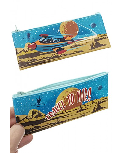 Rocket Travel to Mars Pencil and Pen Pouch
