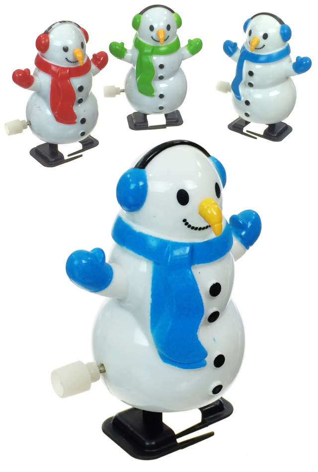 Happy Snowman Windup : Walking Wind Up : Classic Plastic Toy