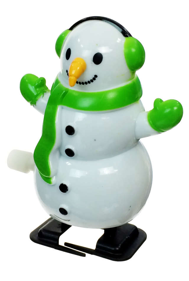 Happy Snowman Windup : Walking Wind Up : Classic Plastic Toy