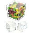 Cube Candy Box Plastic Clear with Lid