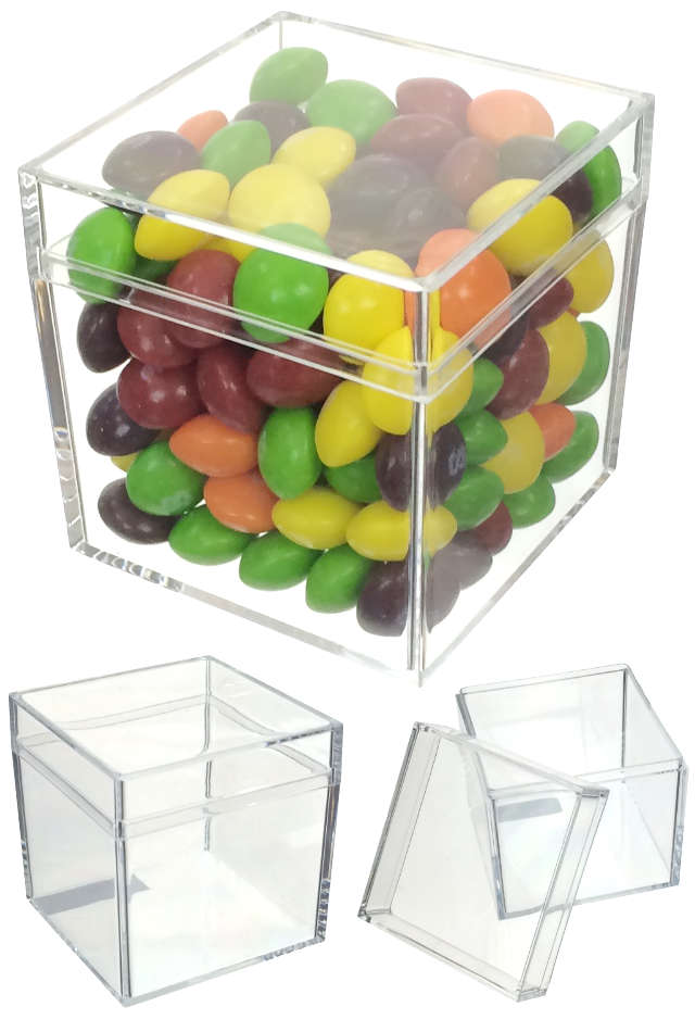 Clear Cube : Clear Candy Box : Transparent Plastic