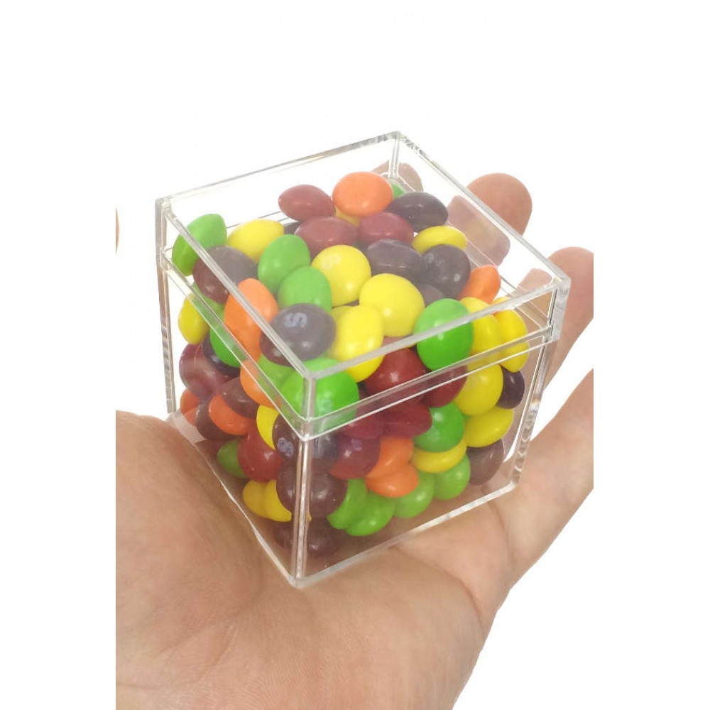 Clear Plastic Candy Container - 7-3/8″ x 3″ - 185C