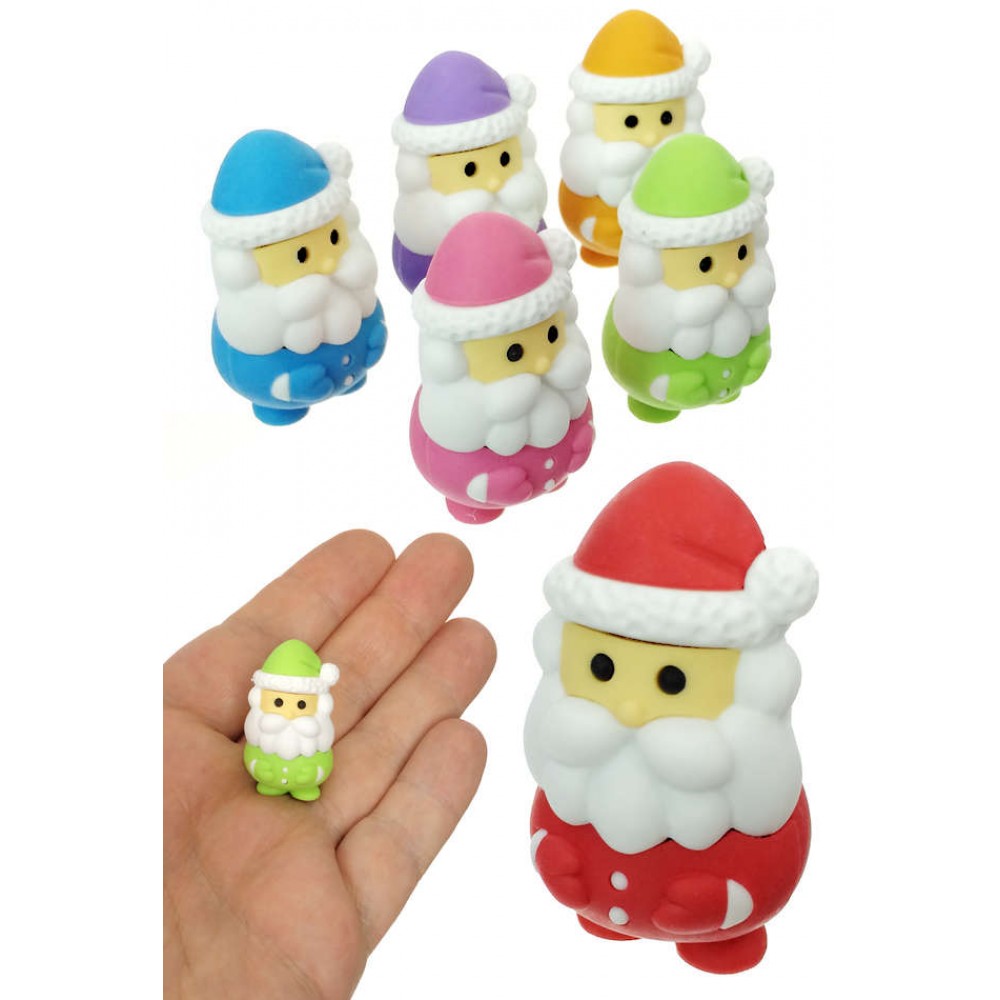 Iwako Santa Claus Eraser : Japanese Kawaii Mini Puzzle : Colors