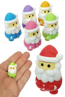 Santa Claus Eraser Japanese Mini Puzzle 1 Piece, Assorted Colors