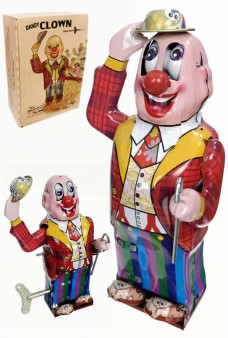 Tin Toy Clown Dandy Tips Hat