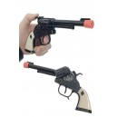 Black Pistol Cowboy Paper Roll Cap Gun Set with Holder