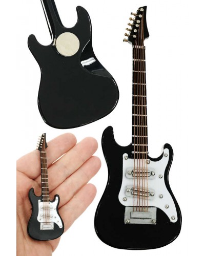 Electric Guitar Magnet Black Strat Rock n Roll