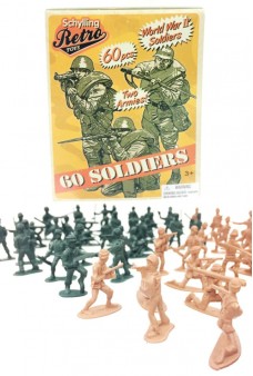 Retro Army Men Mini 60 Pieces Set WWII