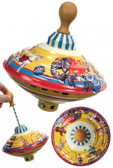 Humming Circus Spinning Big Top Tin Toy