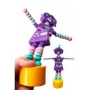 Peggy Purple Robot Thumb Puppet Poses
