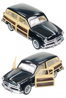 Woody Wagon 1949 Black Toy Ford Car