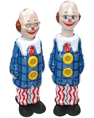 Happy Clown Tin Toy Stretches 1950