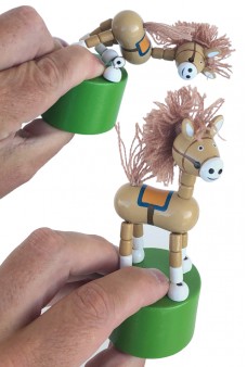 Horse Thumb Push Puppet Hairy Poses
