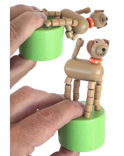 Dog Push Puppet Puppy Poses Thumb Toy 