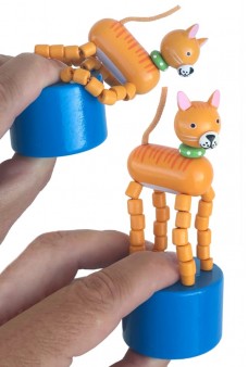 Cat Push Puppet Kitten Poses Thumb Toy