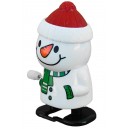 Christmas Snowman Bobble Head Walking Wind Up