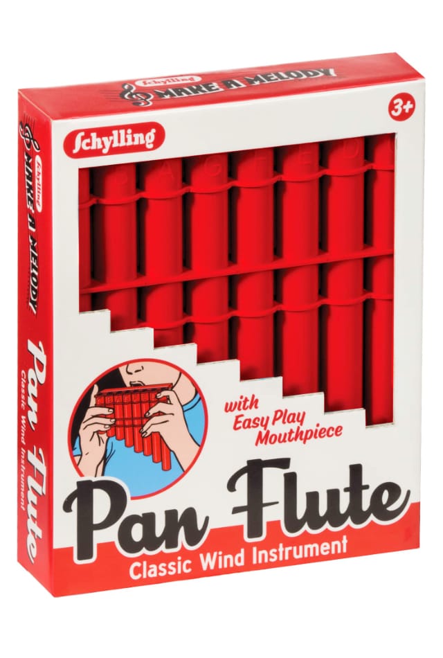 Pan Flute Classic Wind Instrument Red or Blue