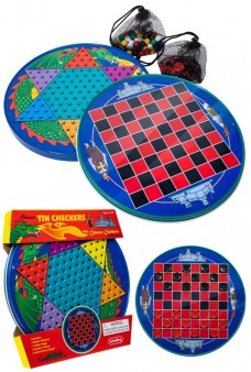Chinese Checkers Tin Round Classic Set