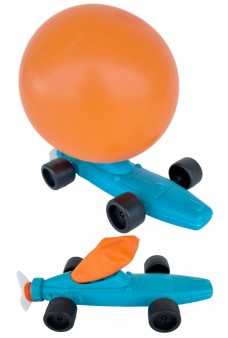 Balloon Powered Indy Race Car Turquoise Blue Toy
