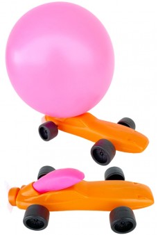 Balloon Powered Indy Race Car Orange Toy