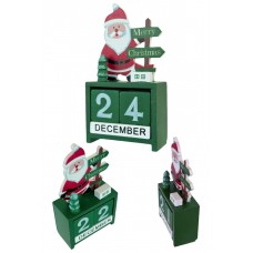 Christmas Countdown Calendar Santa Wooden 365 Days