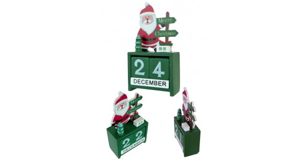 Santa Wooden Countdown to Christmas Kits (Pack of 3) Christmas Crafts