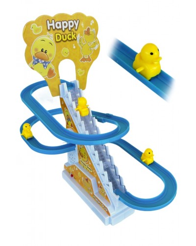 Happy Duck Slide Steps Musical Mechanical Race