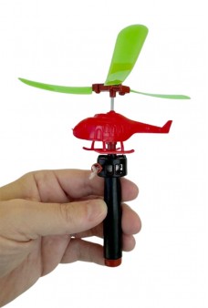 Mini Helicopter Pull String Classic Flying Toy