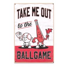 Take Me Out To The Ballgame Tin Sign : Baseball Song : 1908 USA Original