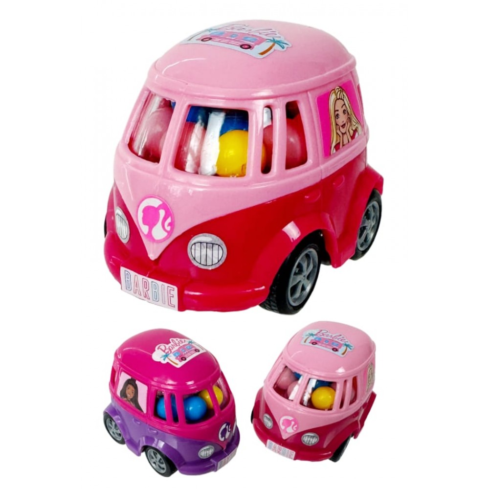 Barbie Camper Van : Candy Filled Pink VW Bus : Pull Back Toy