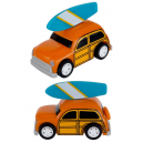 Woody Wagon Surfboard : Plastic Orange Pull Back Car