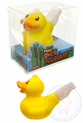 Mini Duck Quacker : Whistle Quack : Rubber Ducky Toy : Classic Noise Toy