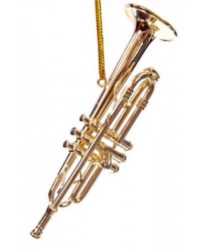 Gold Trumpet Metal Ornament