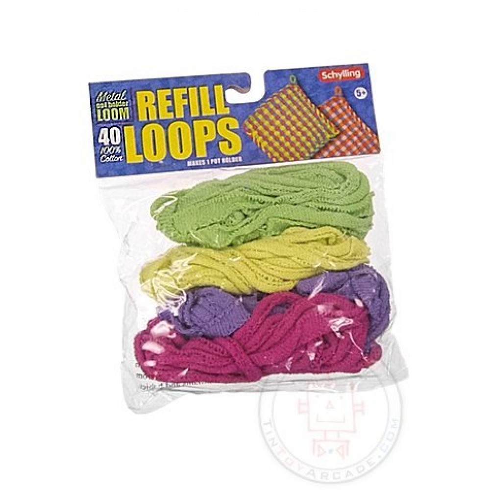 Metal Pot Holder Loom : Refill Kit for One Por Holder : Childrens Craft :  Cotton Colors