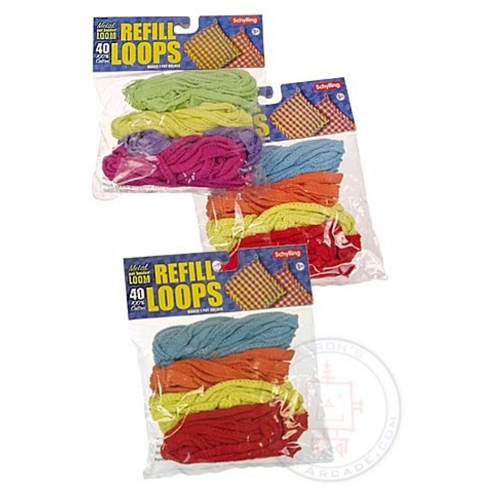 Metal Pot Holder Loom : Refill Kit for One Por Holder : Childrens Craft :  Cotton Colors